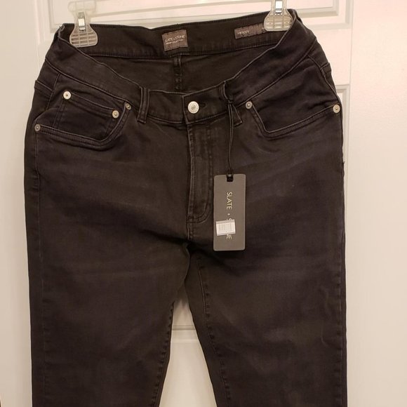 Slate and Stone Men Slim Fit Jeans Black - Picture 3 of 3